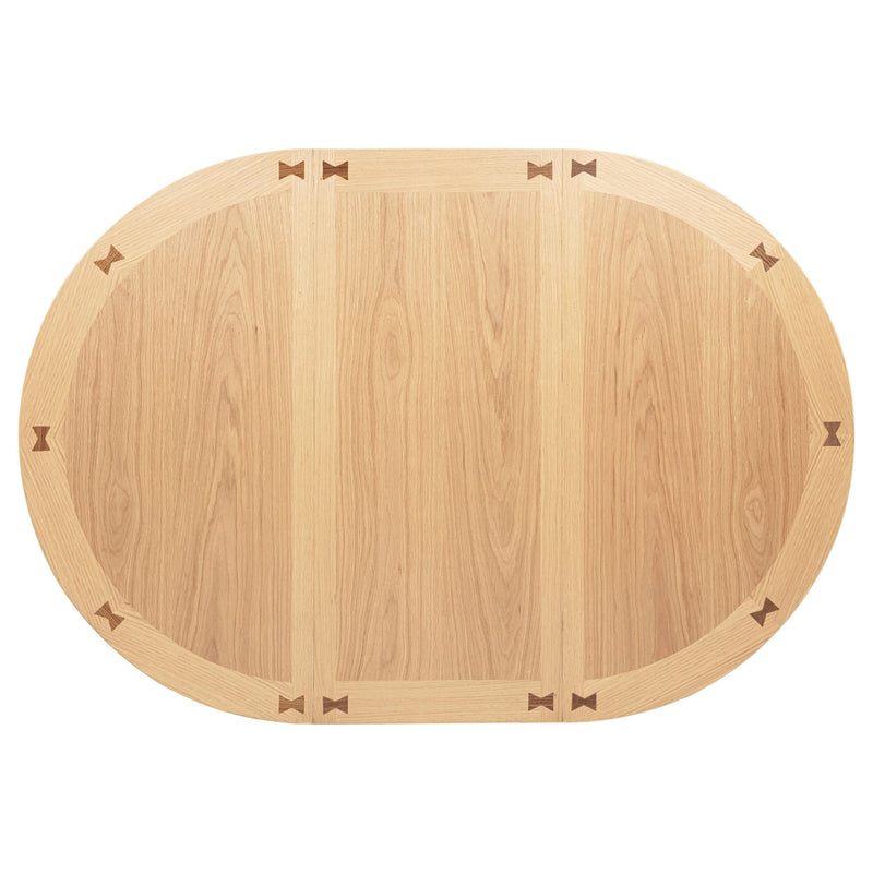 Lavon 5-piece Oval Counter Height Dining Set Light Oak - 106628-S5
