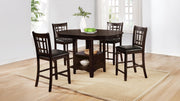 Lavon 5-piece Oval Counter Height Extension Dining Set Espresso - 102888-S5