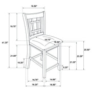 Lavon 5-piece Oval Counter Height Extension Dining Set Espresso - 102888-S5