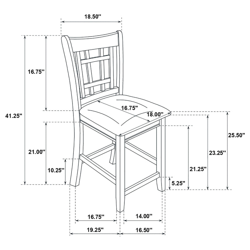 Lavon 5-piece Oval Counter Height Extension Dining Set Espresso - 102888-S5