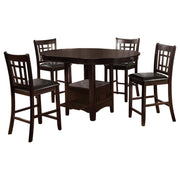 Lavon 5-piece Oval Counter Height Extension Dining Set Espresso - 102888-S5