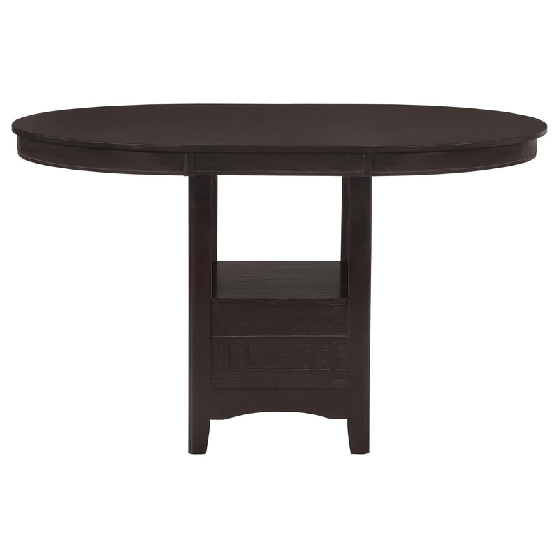 Lavon 5-piece Oval Counter Height Extension Dining Set Espresso - 102888-S5