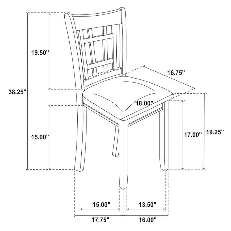 Lavon 5-piece Oval Extension Leaf Dining Set Espresso - 102671-S5