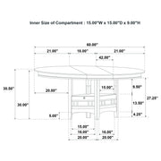 Lavon 5-piece Oval Extension Leaf Dining Set Light Oak - 106620-S5