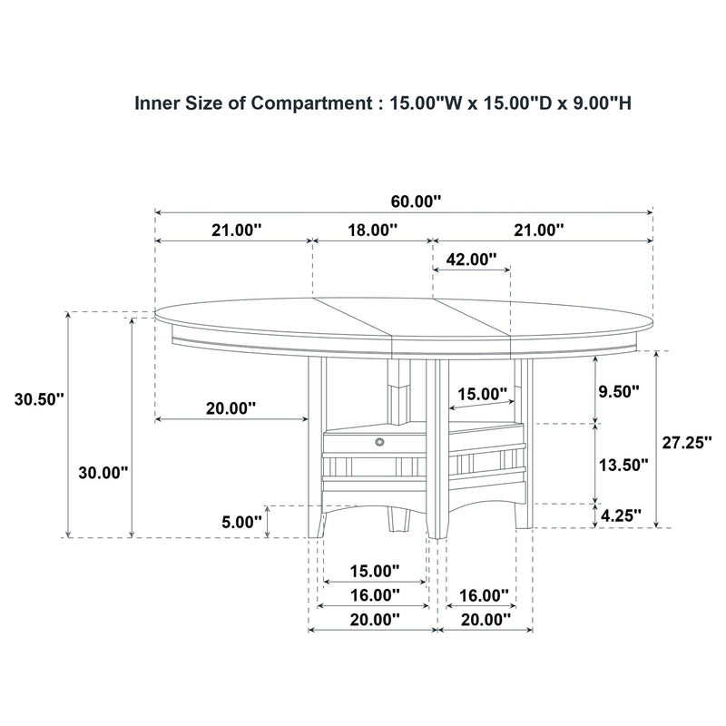Lavon 5-piece Oval Extension Leaf Dining Set Light Oak - 106620-S5