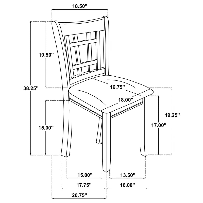 Lavon 5-piece Oval Extension Leaf Dining Set Light Oak - 106620-S5