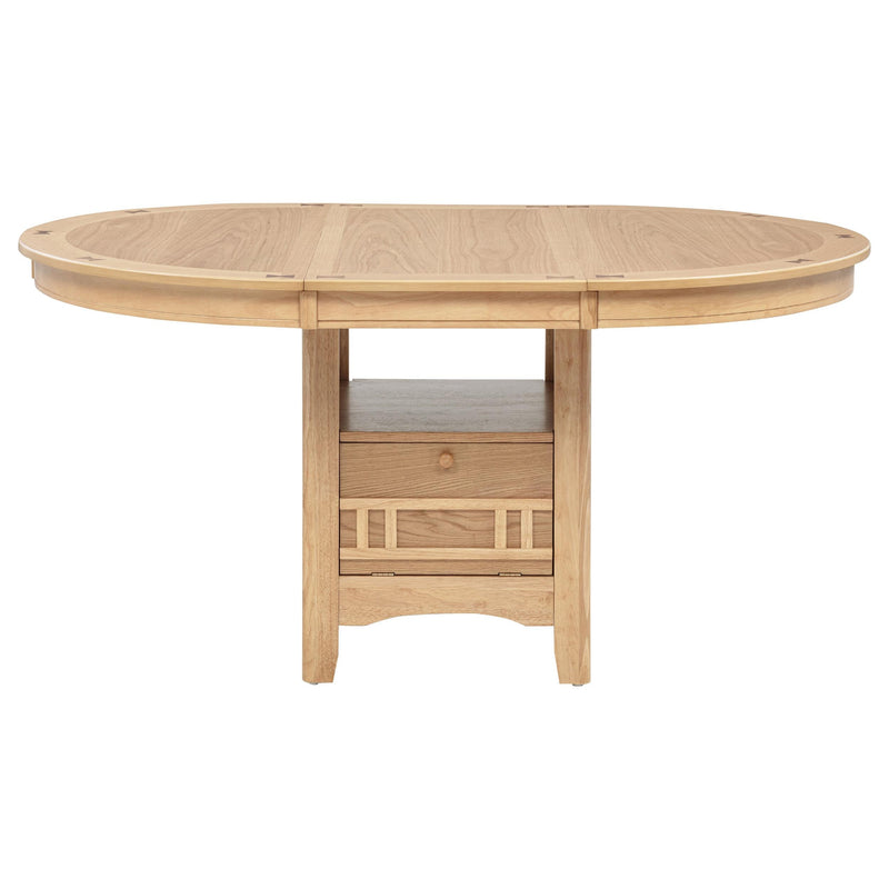 Lavon 5-piece Oval Extension Leaf Dining Set Light Oak - 106620-S5