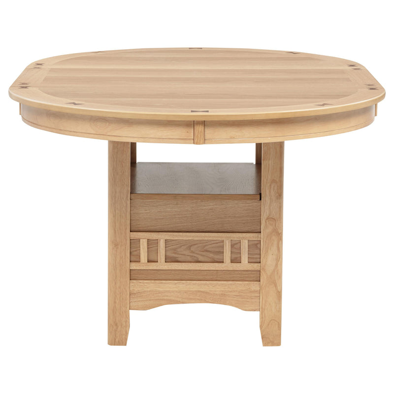 Lavon 5-piece Oval Extension Leaf Dining Set Light Oak - 106620-S5