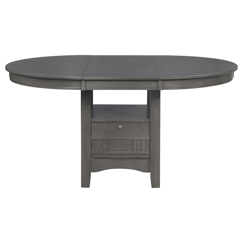 Lavon 5-piece Oval Extension Leaf Dining Set Medium Grey - 108211-S5