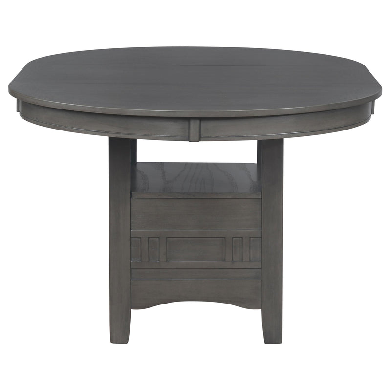 Lavon 5-piece Oval Extension Leaf Dining Set Medium Grey - 108211-S5