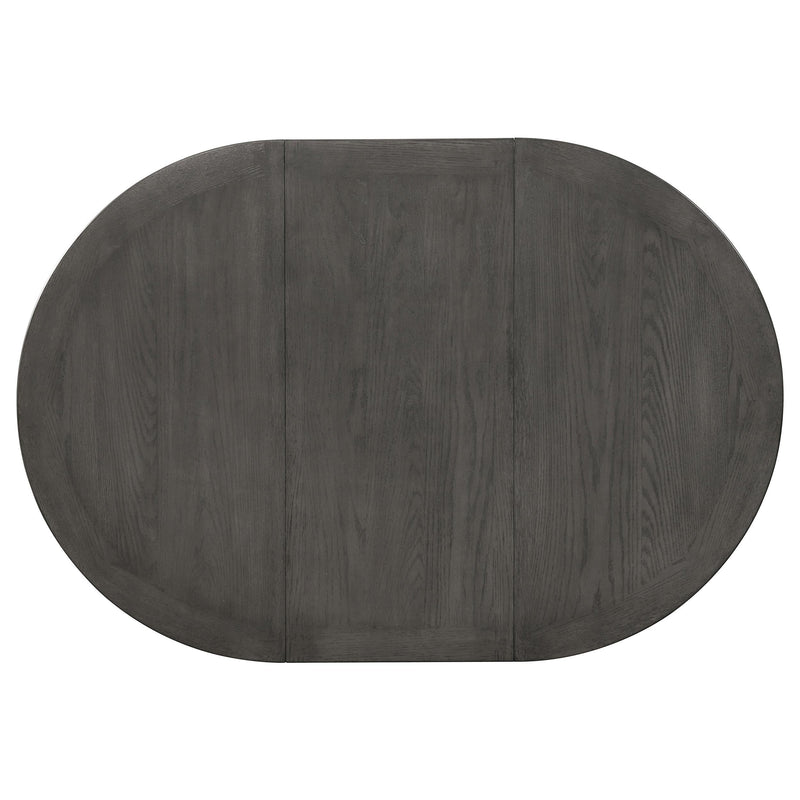 Lavon 5-piece Oval Extension Leaf Dining Set Medium Grey - 108211-S5
