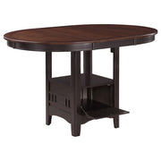 Lavon Oval 60-inch Counter Height Extension Dining Table Chestnut - 105278