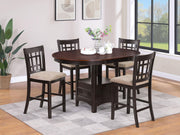 Lavon Oval 60-inch Counter Height Extension Dining Table Chestnut - 105278