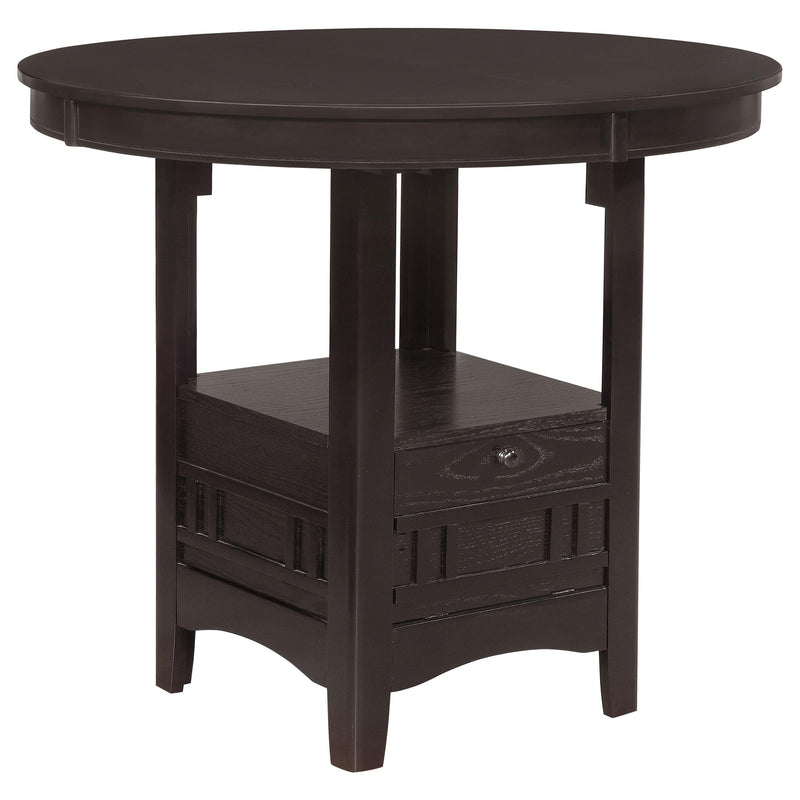 Lavon Oval 60-inch Counter Height Extension Dining Table Espresso - 102888