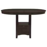 Lavon Oval 60-inch Counter Height Extension Dining Table Espresso - 102888