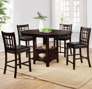 Lavon Oval 60-inch Counter Height Extension Dining Table Espresso - 102888