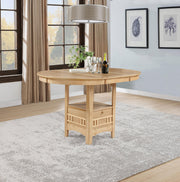 Lavon Oval 60-inch Counter Height Extension Dining Table Light Oak - 106628