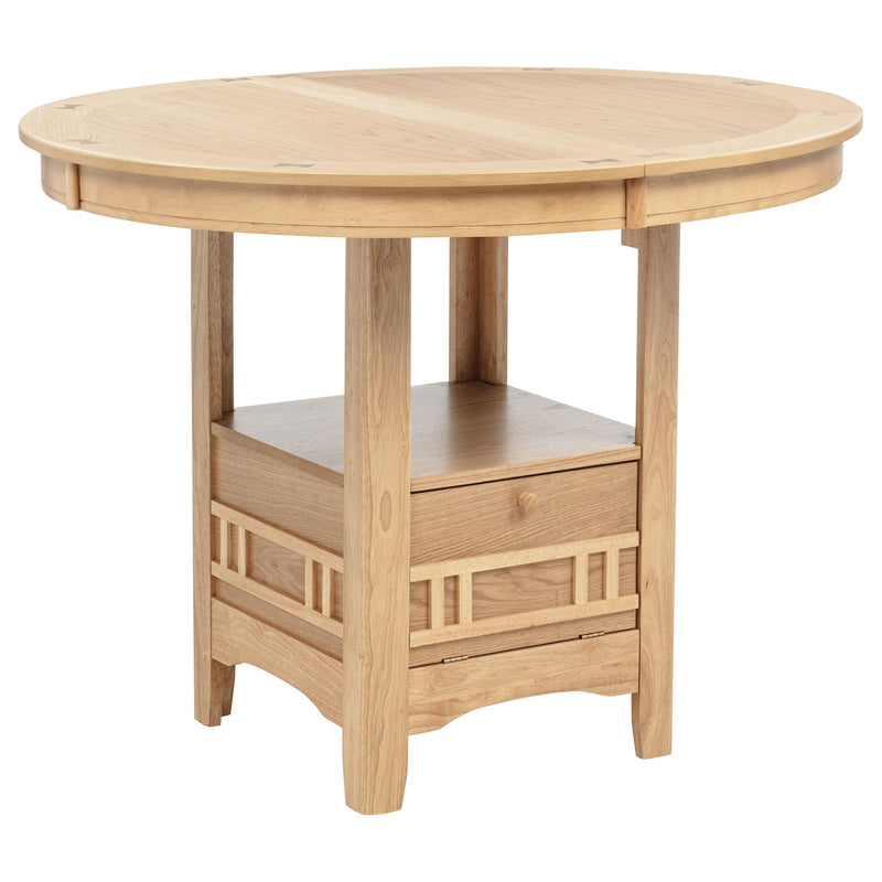 Lavon Oval 60-inch Counter Height Extension Dining Table Light Oak - 106628