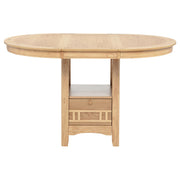 Lavon Oval 60-inch Counter Height Extension Dining Table Light Oak - 106628