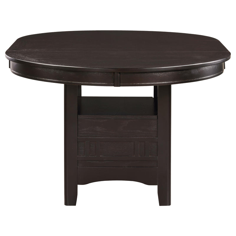 Lavon Oval 60-inch Wood Extension Leaf Dining Table Espresso - 102671