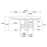 Lavon Oval 60-inch Wood Extension Leaf Dining Table Espresso - 102671