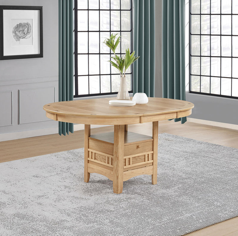 Lavon Oval 60-inch Wood Extension Leaf Dining Table Light Oak - 106620