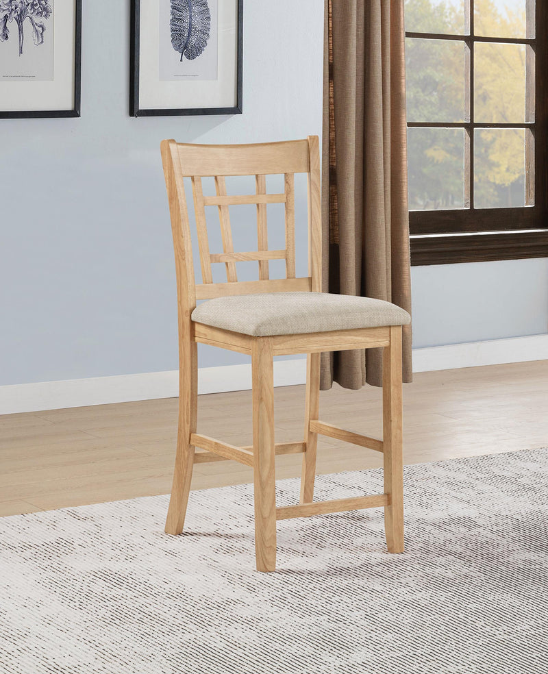 Lavon Wood Counter Height Dining Chair Linen and Light Oak (Set of 2) - 106629