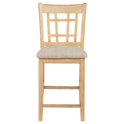 Lavon Wood Counter Height Dining Chair Linen and Light Oak (Set of 2) - 106629