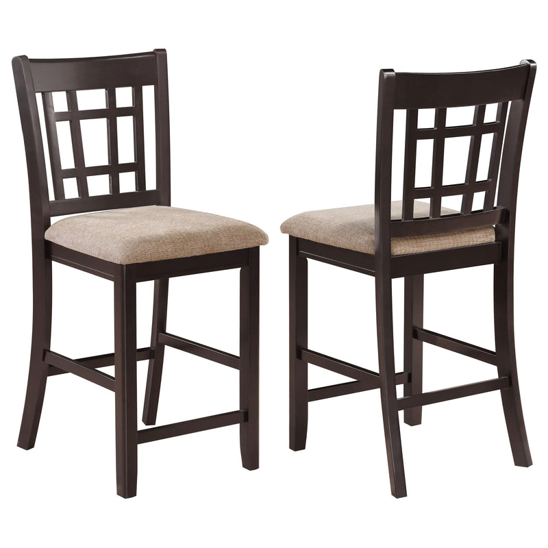 Lavon Wood Counter Height Dining Chair Tan and Espresso (Set of 2) - 105279