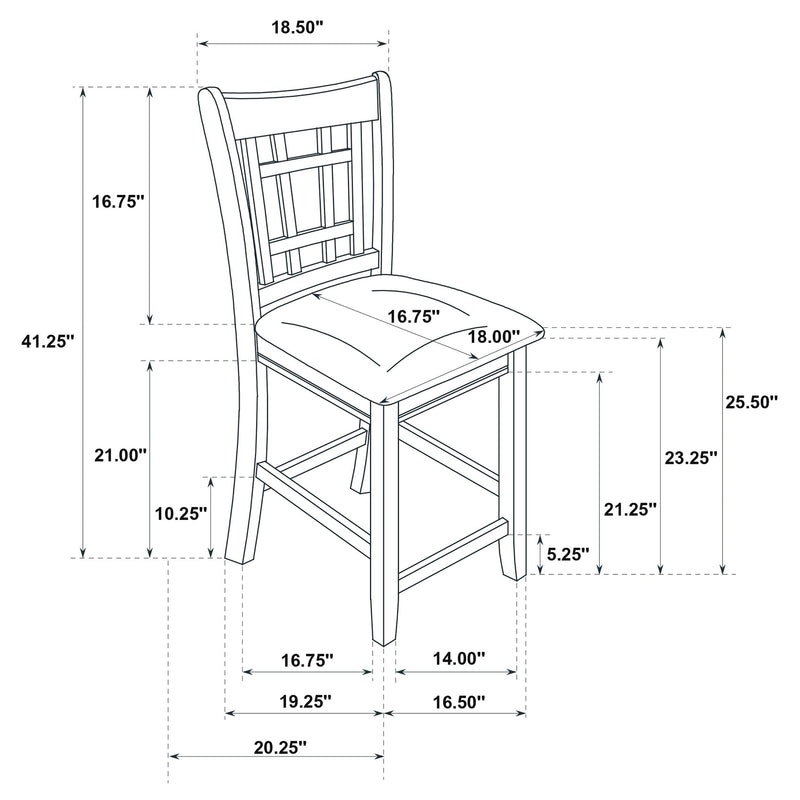 Lavon Wood Counter Height Dining Chair Tan and Espresso (Set of 2) - 105279