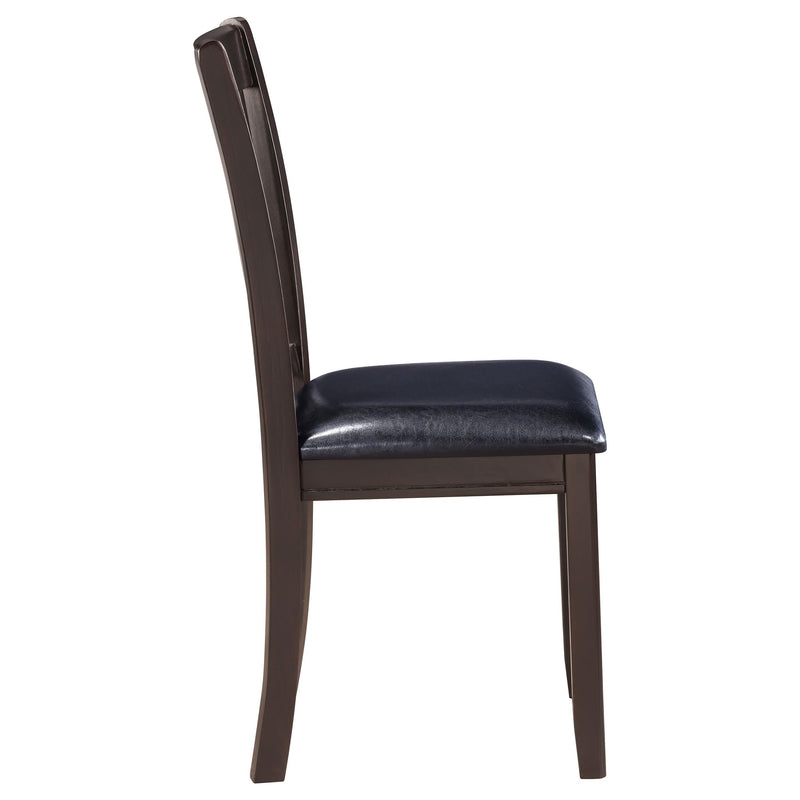 Lavon Wood Dining Side Chair Black and Espresso (Set of 2) - 102672