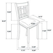 Lavon Wood Dining Side Chair Black and Espresso (Set of 2) - 102672