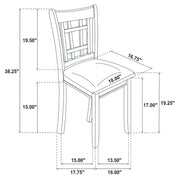 Lavon Wood Dining Side Chair Black and  Medium Grey (Set of 2) - 108212