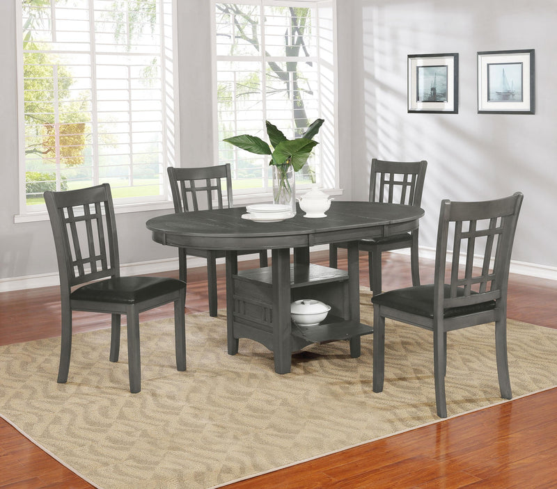 Lavon Wood Dining Side Chair Black and  Medium Grey (Set of 2) - 108212