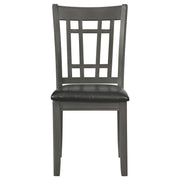 Lavon Wood Dining Side Chair Black and  Medium Grey (Set of 2) - 108212