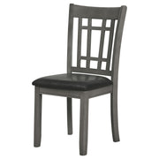 Lavon Wood Dining Side Chair Black and  Medium Grey (Set of 2) - 108212