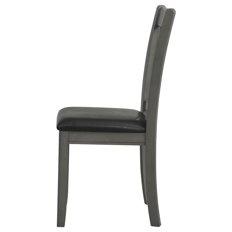 Lavon Wood Dining Side Chair Black and  Medium Grey (Set of 2) - 108212
