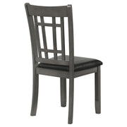 Lavon Wood Dining Side Chair Black and  Medium Grey (Set of 2) - 108212