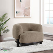 Lawler Upholstered Barrel Back Accent Chair Brown and Black - 903170