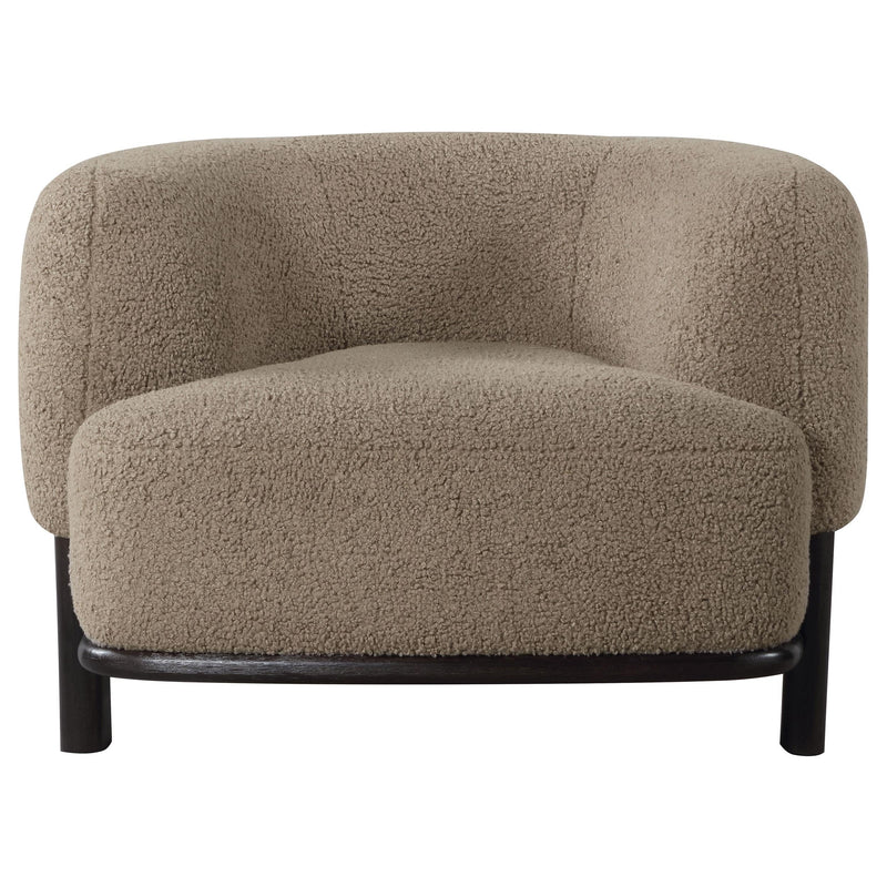 Lawler Upholstered Barrel Back Accent Chair Brown and Black - 903170