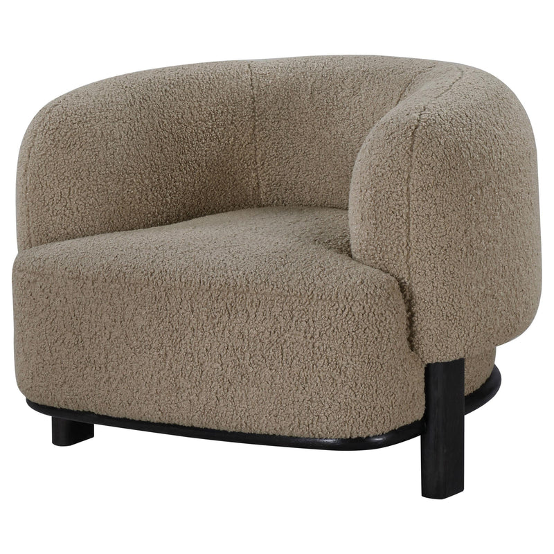 Lawler Upholstered Barrel Back Accent Chair Brown and Black - 903170