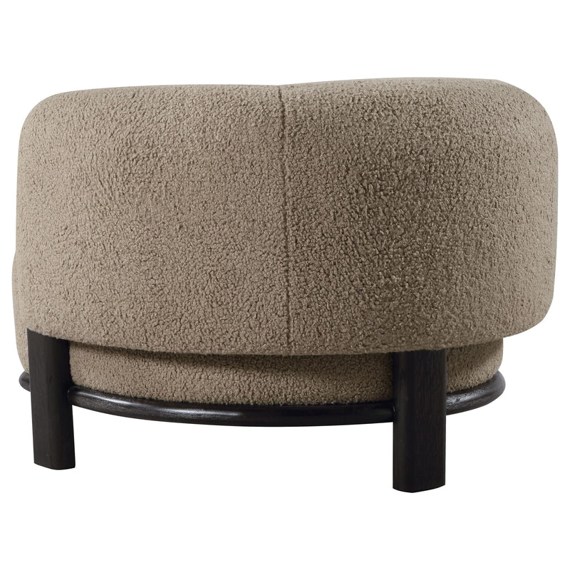 Lawler Upholstered Barrel Back Accent Chair Brown and Black - 903170