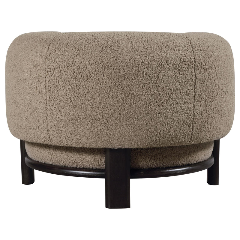 Lawler Upholstered Barrel Back Accent Chair Brown and Black - 903170