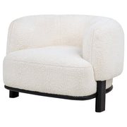 Lawler Upholstered Barrel Back Accent Chair Ivory and Black - 901372