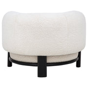 Lawler Upholstered Barrel Back Accent Chair Ivory and Black - 901372