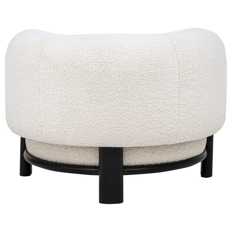 Lawler Upholstered Barrel Back Accent Chair Ivory and Black - 901372