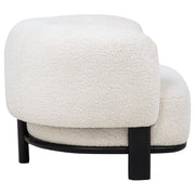 Lawler Upholstered Barrel Back Accent Chair Ivory and Black - 901372