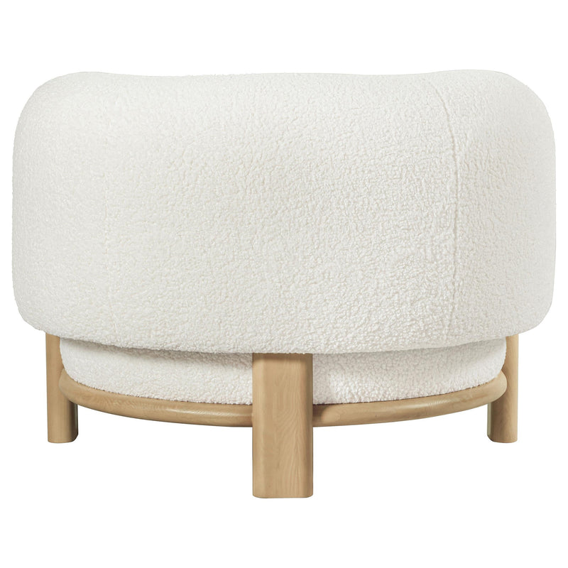Lawler Upholstered Barrel Back Accent Chair Ivory and Natural - 903169