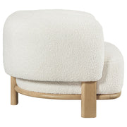 Lawler Upholstered Barrel Back Accent Chair Ivory and Natural - 903169