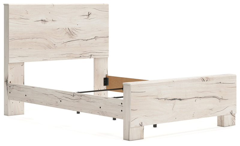 Lawroy Full Panel Bed with 2 Nightstands in Light Natural from Ashley - DMV Furniture